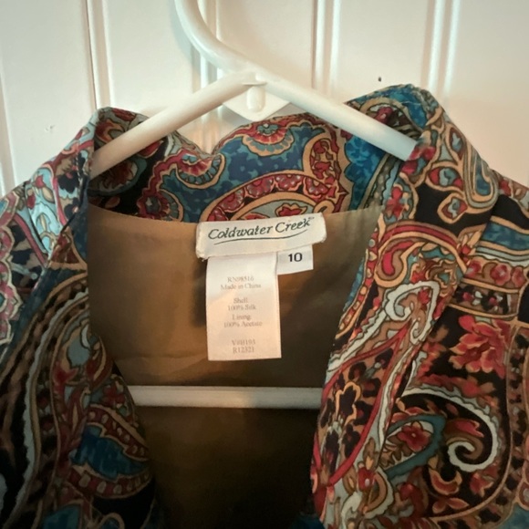 Silk patterned vest (size 10) - Picture 2 of 3